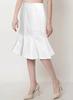 Stylish Formal Wear Soft Women's Skirt White Genuine Lambskin Leather Party