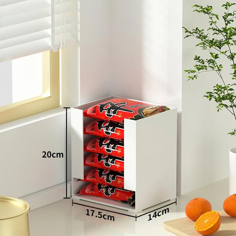Kitchen Instant Noodle Storage Rack Korean Instant Lamian Noodles Storage Box Multifunctional Mask Organizer Kitchen Organizer