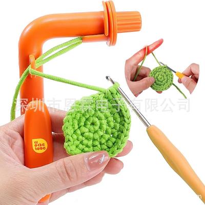 Помощник для вязания крючком, Ручной DIY гаджет для вязания крючком, Инструмент для вязания, Портативный, Простой в использовании, Подходит для начинающих