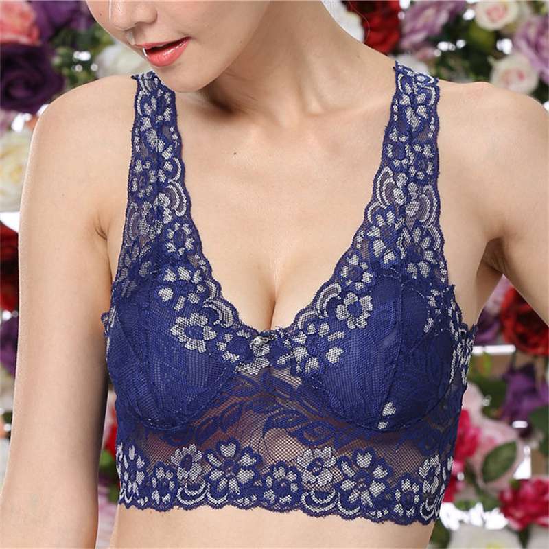 Sexy Bra Comfortable Bra Vest-Style Full Lace Women's Breathable Wireless Sports Bra Full Lace Underwear Binding Sleep