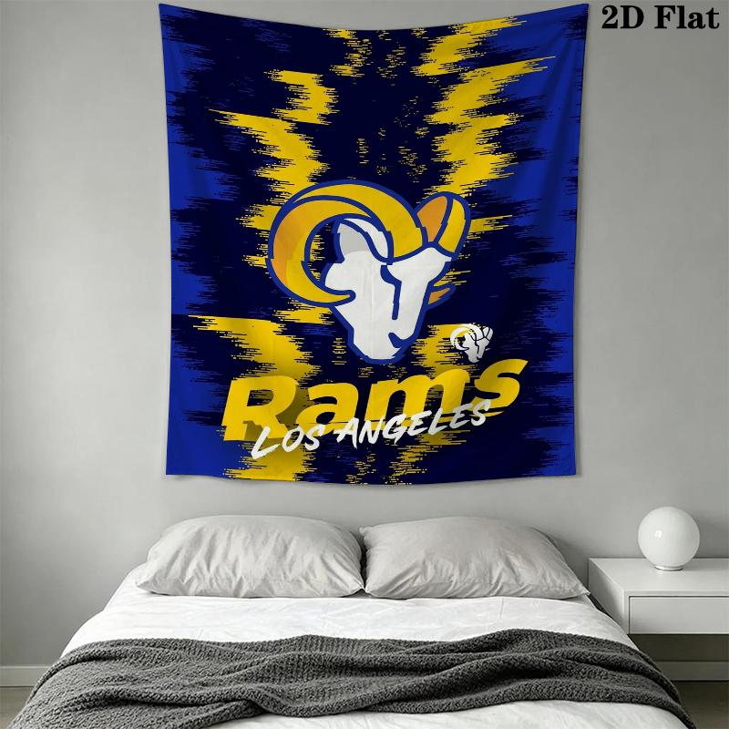 Los Angeles Rams Wall Tapestry Aesthetic Wall Hanging Printed Fabric Blanket Decorative Tapestries for Bedroom Living Room Home Decor