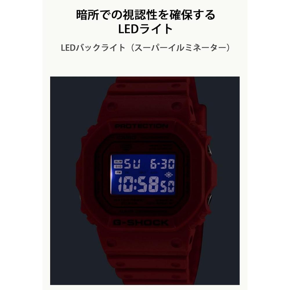 CaSio Men S Dw 5600rrb 4jf Red Black Watch