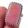 Natural Pink Opal Gemstone Handmade 925 Solid Sterling Silver Ring Size 7 i6N38