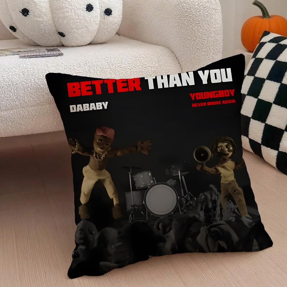 YoungBoy Never Broke Again Cushion Cover Throw Pillow Cover Hidden Button Durable Polyester Chair Cushion