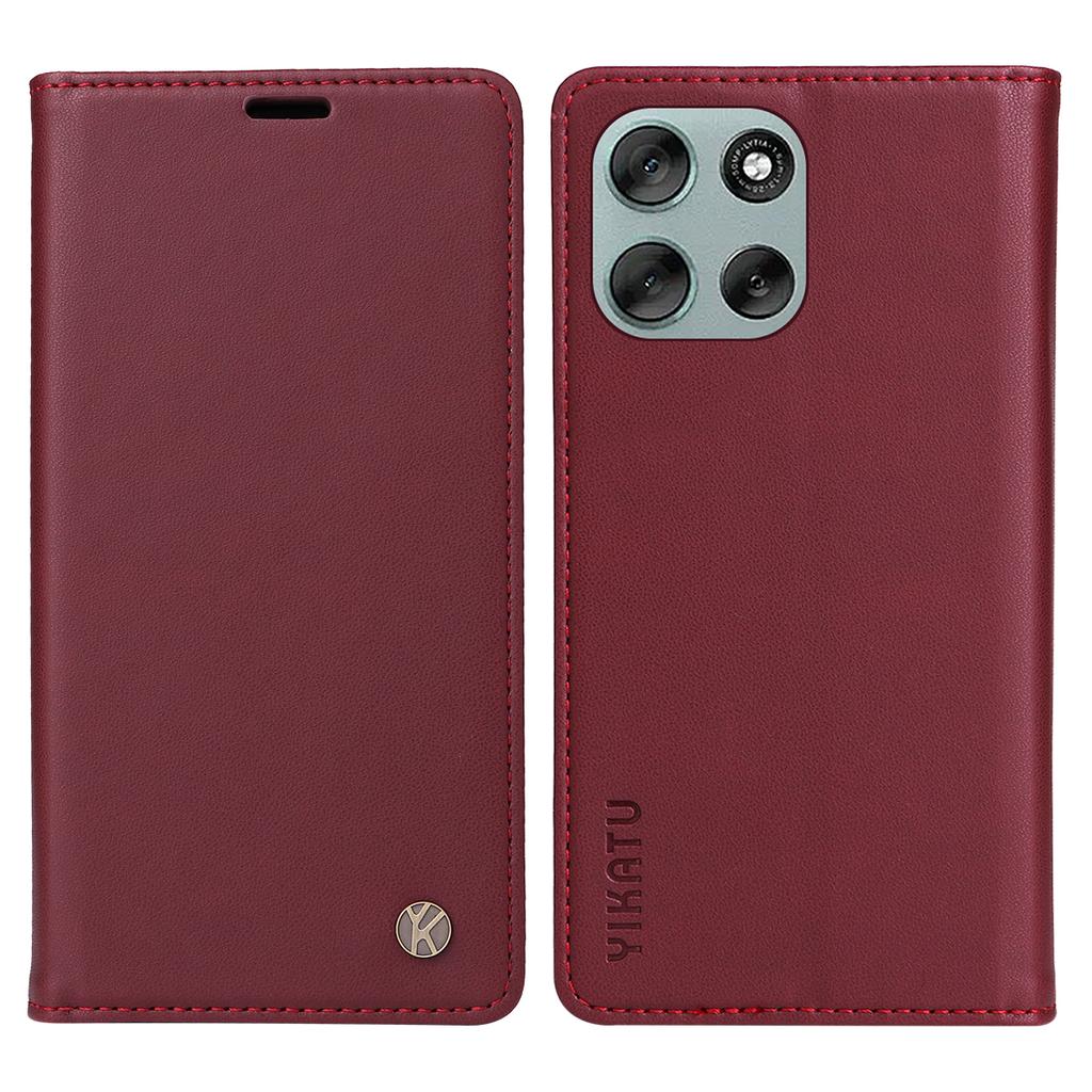 For Motorola Moto G56 5G Phone Cases YIKATU Magnetic Closure PU Leather Mobile Cover