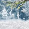 Transparent Acrylic Christmas Tree Ornaments Carousel Ballet Girl Pendants  New Year