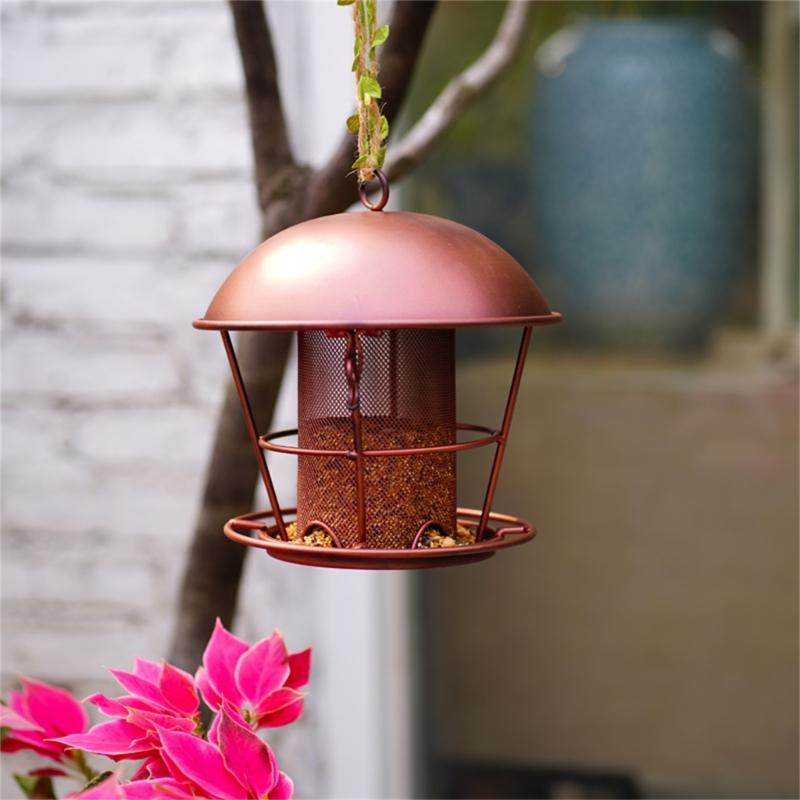 House Dome Bird Feeders for Wild Bird Waterproof Bird Feeders Outside Hanging Bird Feeders Rainproof Bird Feeding Statio