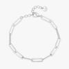 Ailmay 925 Sterling Silver Simple Hollow Out Geometric Bracelets for Women Trendy Chain Bracelets Party Accessories Fine Jewelry
