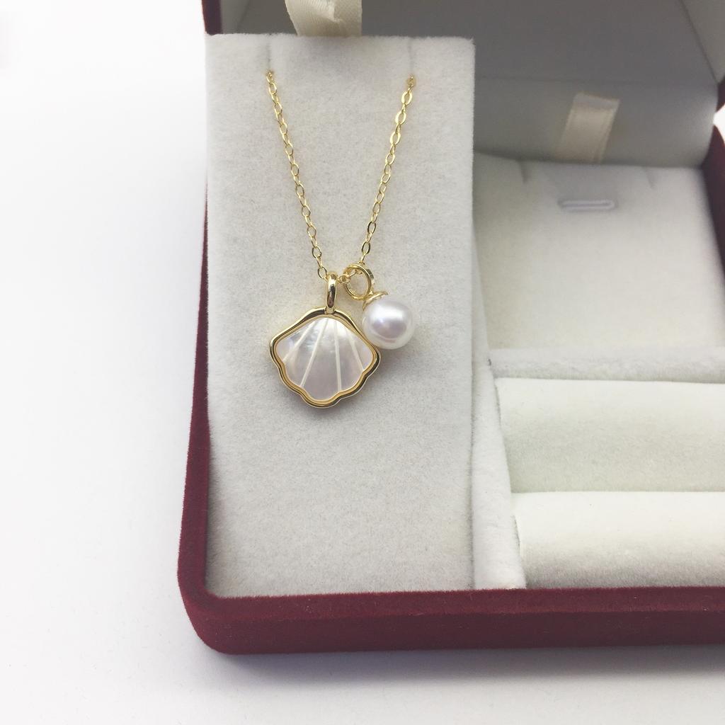 Internet celebrities recommend the lifetime set of round freshwater pearls AK Pearl earrings, ring, and pendant set