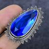Синий Топаз Камень Ручная Работа Серебро 925 Пробы Ювелирное Изделие Размер Кольца 8.5 m4k65
