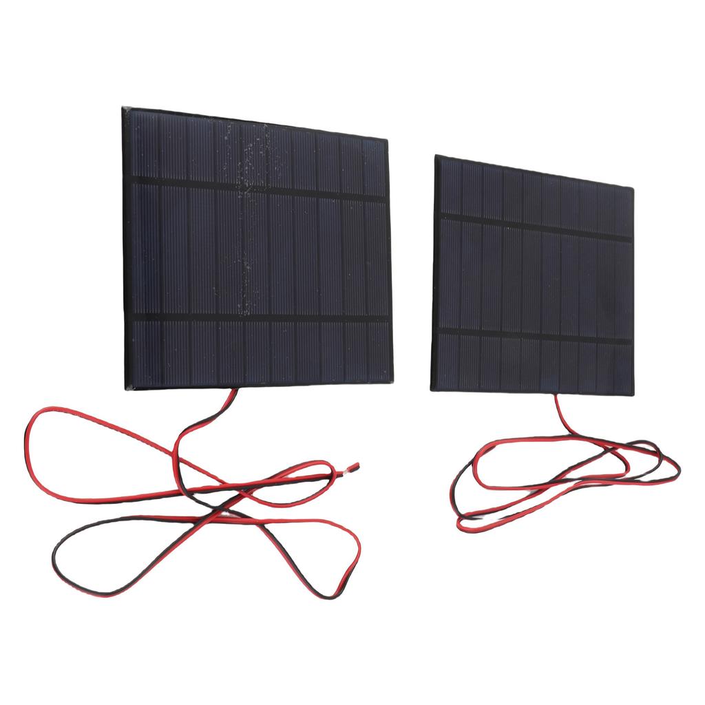 2pcs DC5V 500mA Solar Panel Cell Power Module Polycrystalline Silicon Solar Panel with 100cm Cable