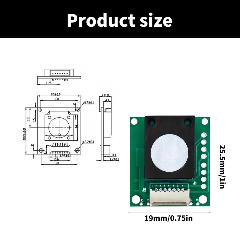 UART Output Electrochemical Hydrogens Sulfide H2S Sensors Module 0-100PPM H2S Gas Sensors SC05-H2S Replacement Part