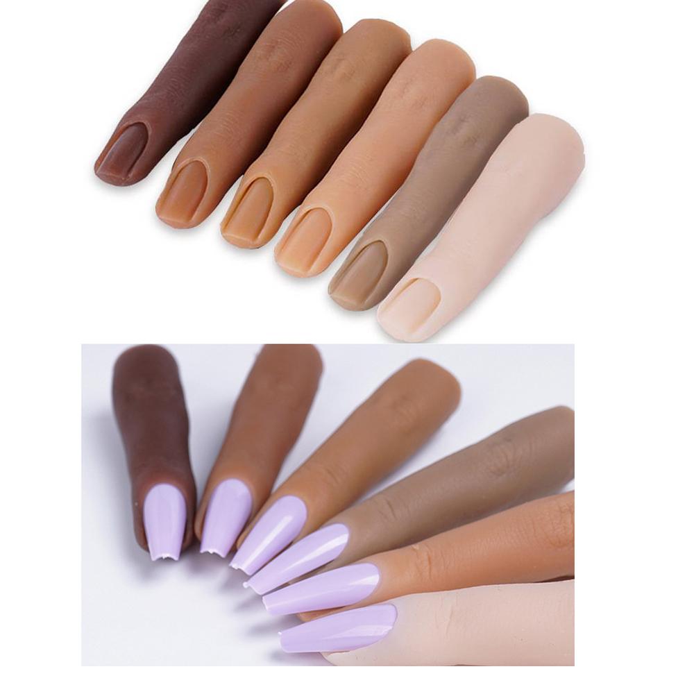 8 см силиконовый ноготь тренировочный палец модель инструмента с шарнирами гибкая силиконовая поддельная рука для ногтей DIY для обучения аксессуары