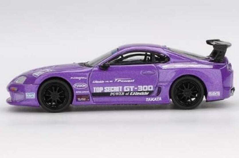 Sunrich MINI GT Toyota Supra Top Secret Фиолетовый Готовая Модель 1/64 (A80) GT-300 (Правый руль) MGT01067-R