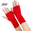 Stylish Fall Layering Sleeves Women Ribbed Wrist Arm Warmers, Stretchy Cable Knitted Fingerless Gloves, Versatile Covers for Driving Soft Warm Mitten,