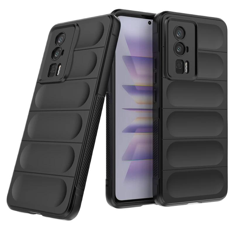 Для Xiaomi Poco F5 Pro F3 F4 GT 5G задняя крышка телефона чехол мягкий жидкий силикон противоударный защитный чехол Funda Coque