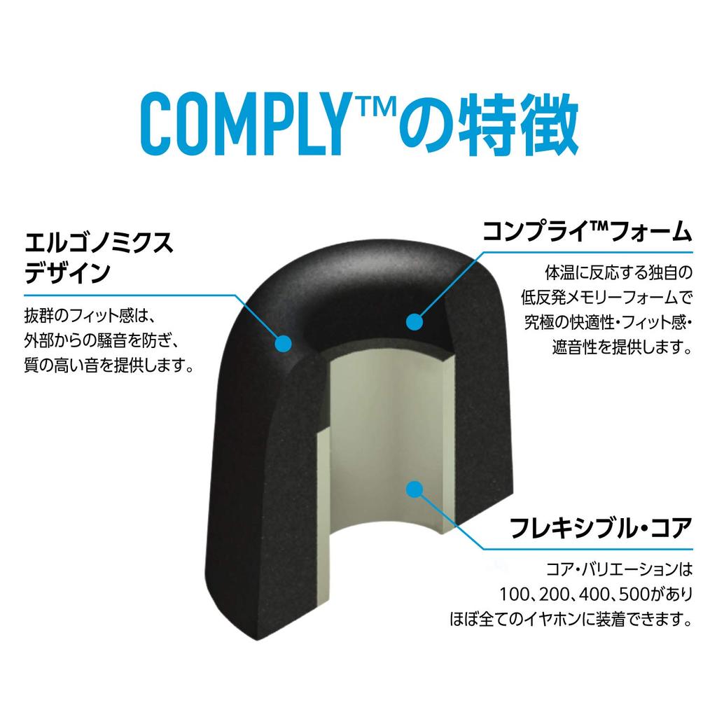 Comply Comply Black L Size 1 пара стандартных наушников-вкладышей BeatsX Sound Isolation Fit Earpieces T-400 Audio-Technica Anti-drop HC17-40123-04