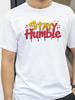 Stayy humble принт футболка Летняя мужская мода футболка с коротким рукавом принт с буквами круглый вырез повседневная граффити повседневные футболки