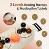 Portable Smart Heated Abdominal Massager 3 Speed Rechargeable Electric Abdominal Moxibustion Dual Kneading Timer Heated Massager