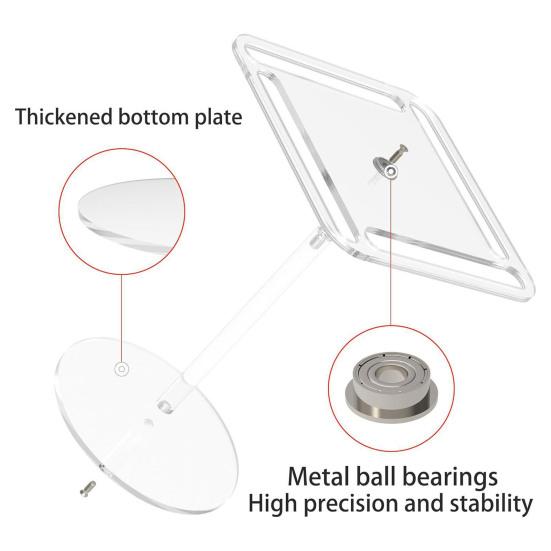 Вращающийся на 360 градусов органайзер для солнцезащитных очков, однослойный/двухслойный прозрачный акриловый стеллаж для хранения очков, экономящий место, прочный держатель для очков