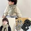 Fashion Cute Minimalist Stripe Children's Scarf Winter Baby Neck Guards Scarves Boys Girls Knitted Thick Warm Collar Shawl Wraps