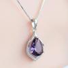 BELLA BOX Hot-selling Purple Water Shape Temperament Classic Necklaces Pendants For Women Wedding Engagement Female Gifts Jewelry