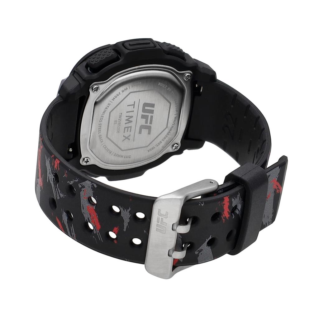 Часы UFC Timex Fight Week цифровые кварцевые 200 м водонепроницаемые акриловые TW2V85200 черные [TIMEX] 48,5 мм мужские [Товар]