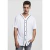 Shirt - Urban Classics - MESH BASEBALL - Blanc - Manches Courtes - 100% Polyester