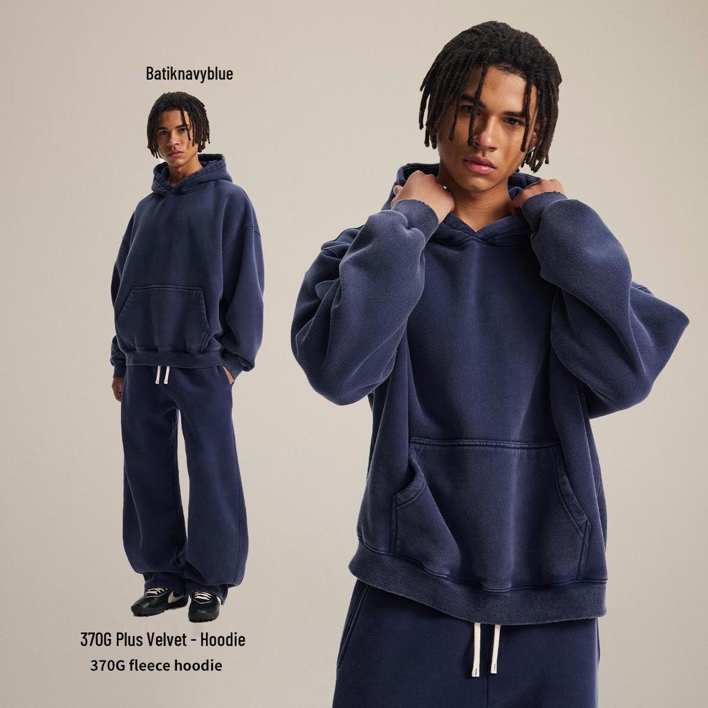 Chain Tide Мужская одежда | Осень/Зима 2025 Свободный крой Рваный Потертый Худи с Капюшоном с Плюшем