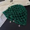 Bohemian Style Crochet Hollow Knitted Hat Hollow Out Ethnic Style Hat Cute Weave Cap  Outdoor