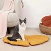 Кровать для питомцев в форме листа Мягкий моющийся нескользящий коврик для кошек и собак Утолщенная полиэстеровая подушка Двусторонняя Кровать для питомцев для путешествий и кемпинга