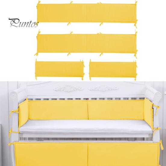 4Pcs/Set Crib Rail Covers Protect Your Baby's Crib Prevent Collisions Solid Color Heightened Crib Rail Covers