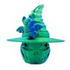 Holiday Pumpkin Decoration Colorful Halloween Pumpkin Figurine with Bat Witch Hat 3d Printed Fidget Toy for Home Office Decor