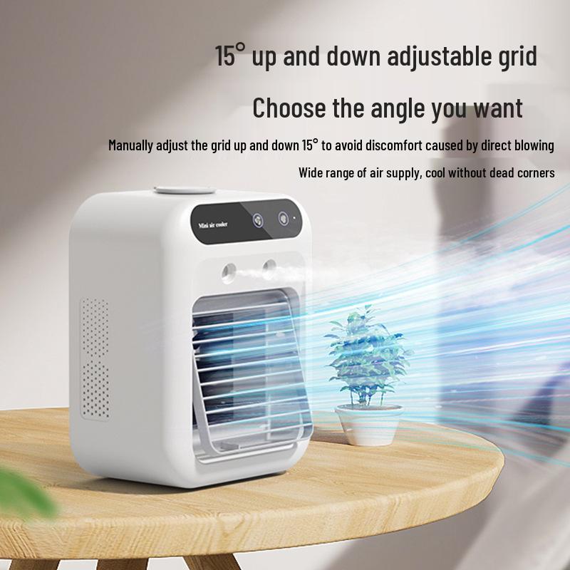 Portable Mini Air Cooler & Humidifier – Silent Desktop Dorm Fan for Cooling