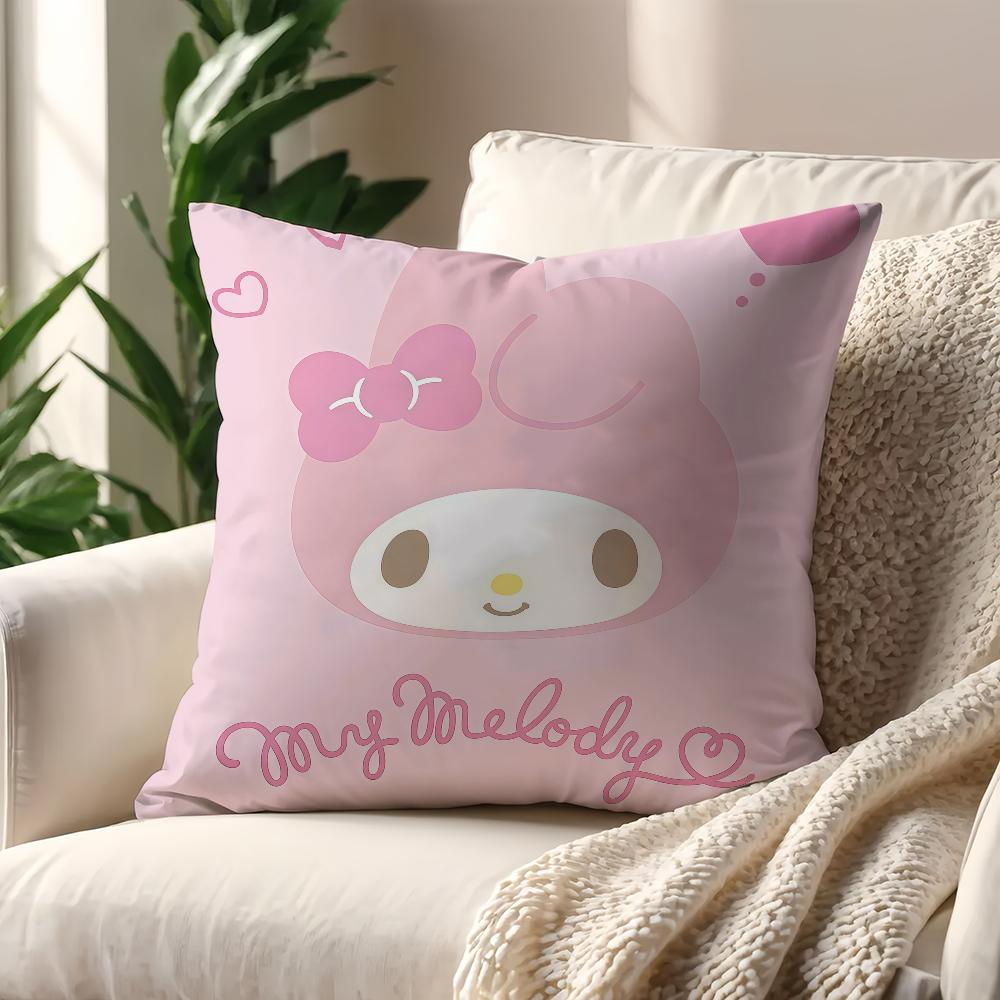 MMy MMelody Kawaii cushion cover For Pillow Printing Sofa Decoration Home Car Room Coffee Shop Office Nordic Simplicity