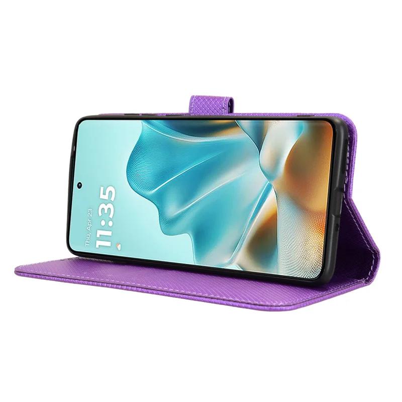 Магнитный кожаный чехол-книжка противоударный для Motorola Edge 60 Fusion с слотом для карт, подставкой, защитой от падения для Moto Edge 5G 2026