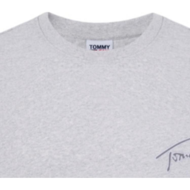 Tommy Hilfiger T-Shirts Men's Gray PJ4 Crew Neck Moderate DM0DM16240PJ4