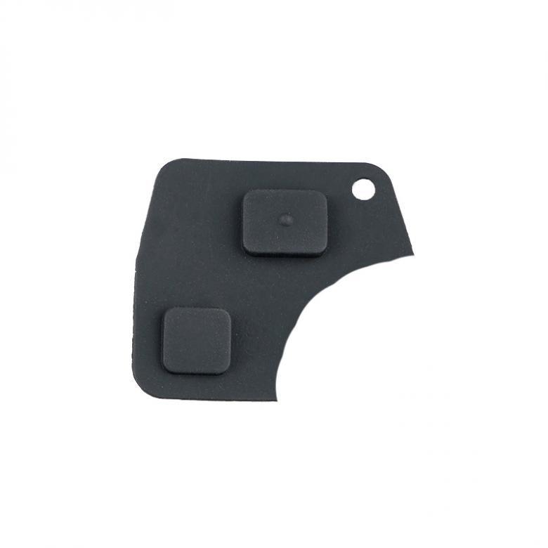 Car Key Fob Case Shell with TOY41 Uncut Blade and Rubber Button Pad Fit for Toyota Yaris