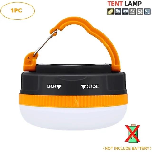 LED Camping Hanging Lanterns Portable Camping Tent Light USB Rechargeable Outdoor Waterproof Hiking Fishing Emergency Bulb