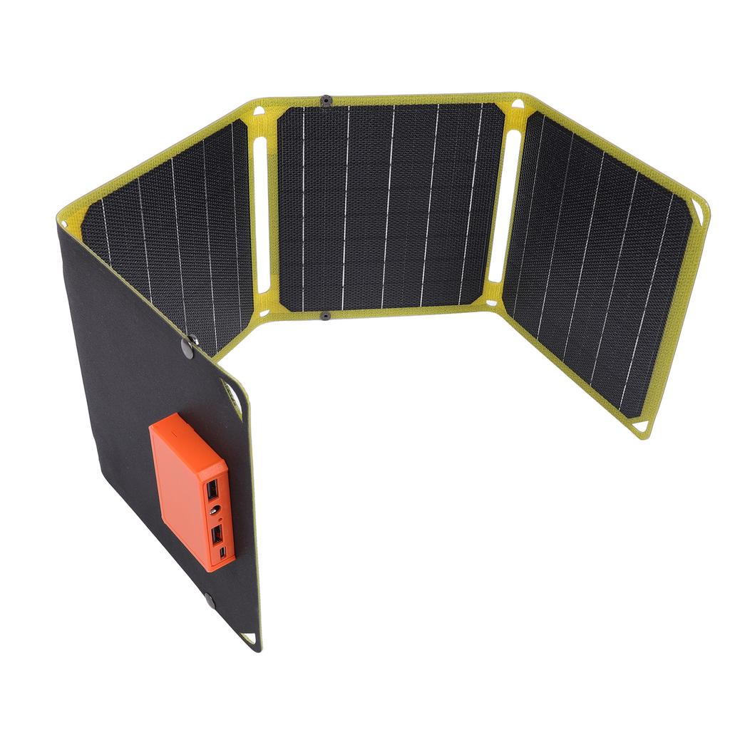 40W Foldable Solar Panel Double USB Water Resistant ETFE Foldable Solar Panel with Angle Finder for Outdoor Travel
