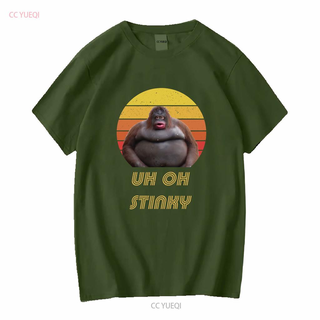 Uh Oh Stinky Meme T Shirt Funny Dank Poop Edgy Long Or Short Sleeves Vintage Washed Breathable Fashion Top For Everyday Wear