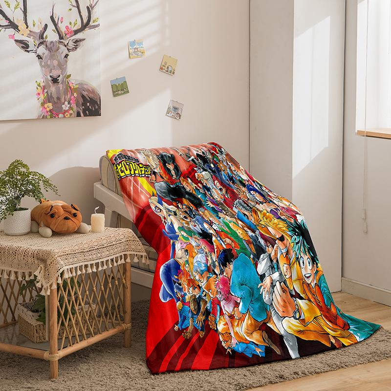 Карта Моя Геройская Академия Серия Двустороннее Фланелевое 3D Одеяло с Цифровой Печатью