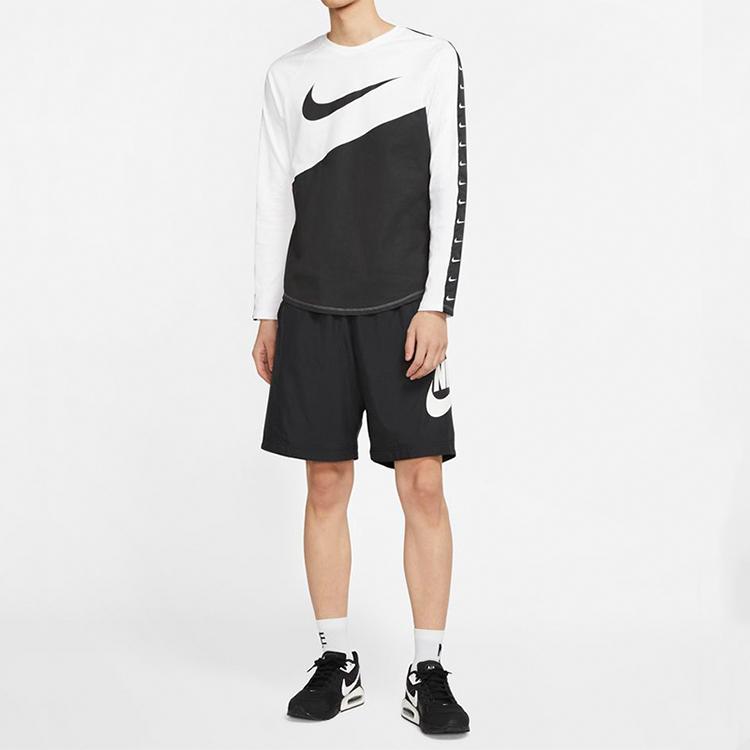 Nike Гибридные тканые тренировочные шорты с большим логотипом мужские черные CJ4441-010
