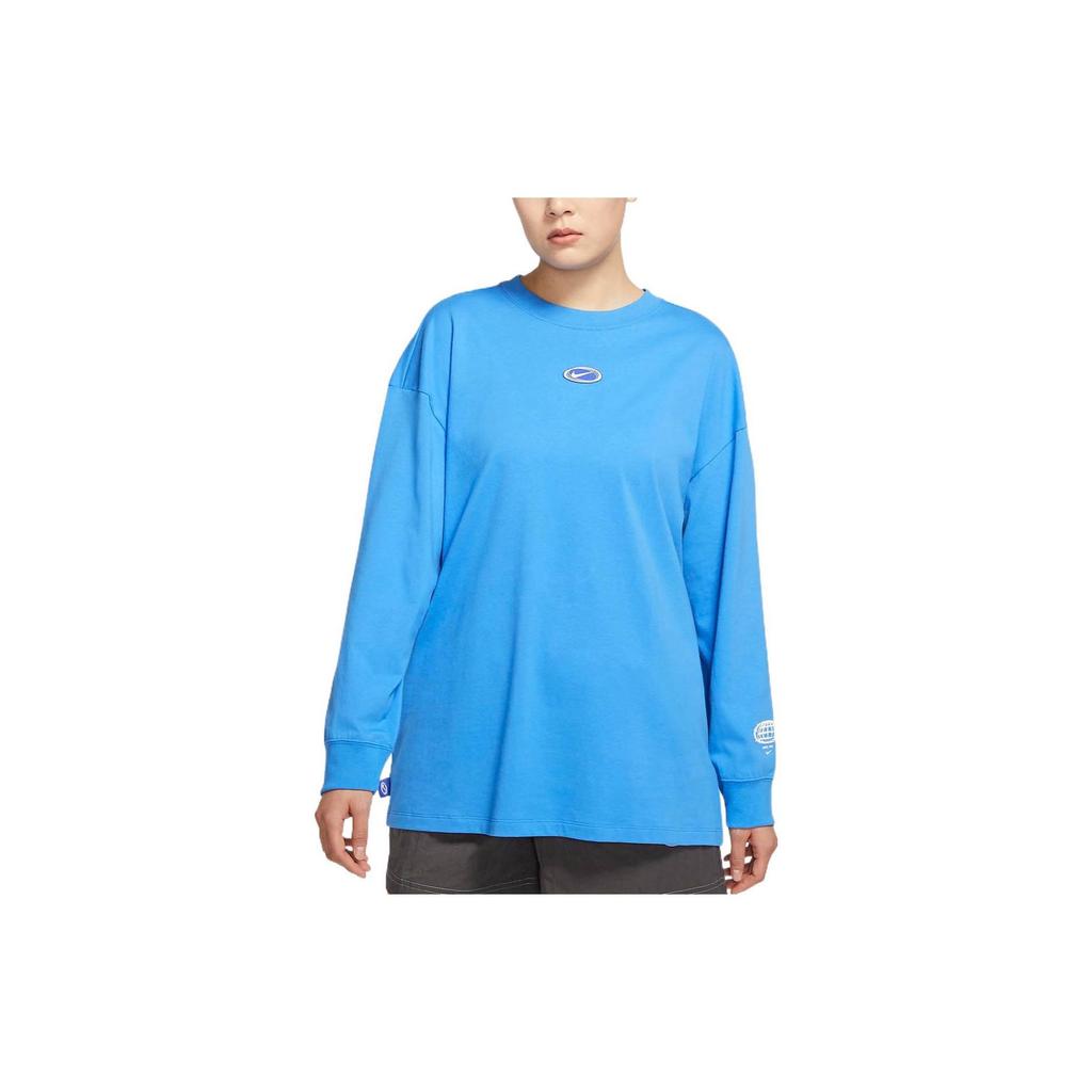 Nike Drop Shoulder Sleeve T Shirt Women's Blue FB1824-435