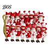 Natural Wood Craft Decor Red And White Doll Hanging Pendants for Christmas Tree, Decorative Wooden Girls Gifts Friends Family Ornament, Seasonal Tree