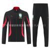 Men Women Long Hooded Windbreaker Training Suit Football Warm-Up Jacket Set Sportswear Soccer Practice Running Gym