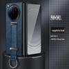 Складной чехол для телефона OPPO Find N6 с ремешком на запястье и держателем-кольцом для пальца