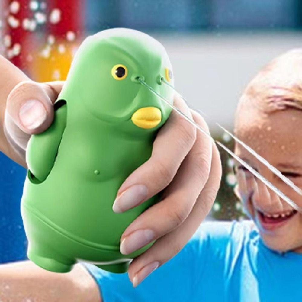 Spray Water Green Head Fish Bath Toys Long Range Swimming Water Toys Press Water Spray Toy Bathtub