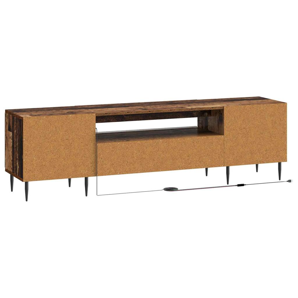 LED TV Stand ZWOLLE 153 x 35 x 43 cm Reclaimed Wood Engineered Wood