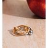 Eetit Delicate Stainless Steel 3 Colors 3 Finger Links Stacked Ring Delicate Popular Attractive Jewelry Accessories